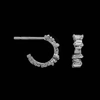 Suzanne Kalan 18K White Gold Estate Classic Diamond Mini Hoops