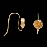 Eve 14K Yellow Gold Estate Zircon Earrings