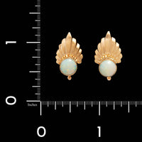 14K Rose Gold Estate Opal Earrings