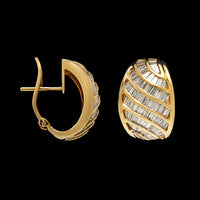 18K Yellow Gold Estate Diamond Earrings