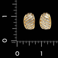 18K Yellow Gold Estate Diamond Earrings