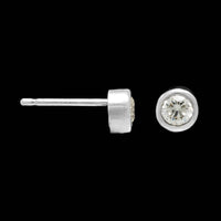 14K White Gold Estate Diamond Studs