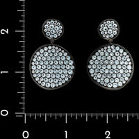 Etho Maria 18K White Gold Estate Black Rhodium Blue Topaz Earrings