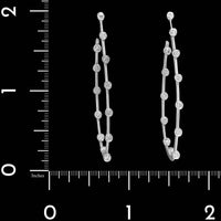 Suzy Landa 18K White Gold Estate Diamond Hoopla Earrings