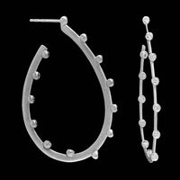 Suzy Landa 18K White Gold Estate Diamond Hoopla Earrings