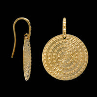 Ilias Lalounis 18K Yellow Gold Helen of Troy Disc Earrings