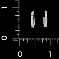 Roberto Coin 18K White Gold Estate Diamond Inside Out Hoops