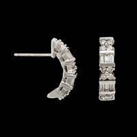 14K White Gold Estate Diamond Earrings