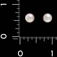 Mikimoto 18K Yellow Gold Estate Akoya Cultured Pearl Stud Earrings