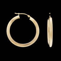 14K Yellow Gold Estate Hoop Earrings