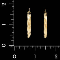 18K Yellow Gold Estate Twisted Hoop Earrings