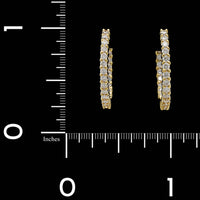 Roberto Coin 18K Yellow Gold Estate Diamond Inside Outside Perfect Hoops