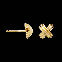Tiffany & Co. 18K Yellow Gold Estate Signature X Earrings