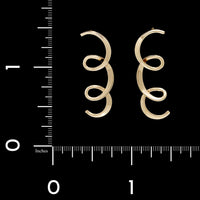 Tom Kruskal 14K Yellow Gold Estate Swirl Earrings