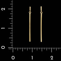 18K Yellow Gold Estate Bar Drop Earrings