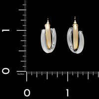 14K Two-tone Gold Hoop Earrings
