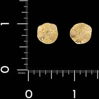 18K Yellow Gold Estate Circle Earrings