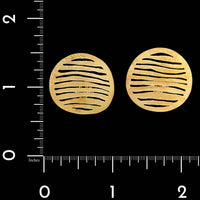 18K Yellow Gold Estate Circle Earrings