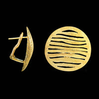 18K Yellow Gold Estate Circle Earrings