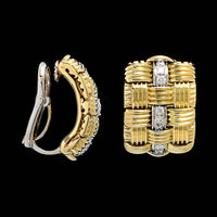 Roberto Coin 18K Two-tone Gold Estate Diamond Appassionata Earrings