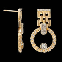 Goharbin 18K Two-tone Gold Estate Diamond Earrings