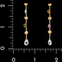 Marco Bicego 18K Yellow Gold Estate Paradise Gemstone Earrings