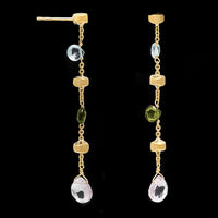 Marco Bicego 18K Yellow Gold Estate Paradise Gemstone Earrings