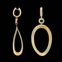 18K Yellow Gold Estate Diamond Earrings