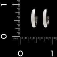 14K White Gold Estate Hinged Hoop Earrings