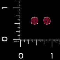 14K Yellow Gold Estate Garnet Stud Earrings