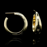 14K Yellow Gold Estate Hoop Earrings