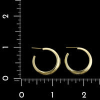 14K Yellow Gold Estate Hoop Earrings