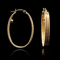 Roberto Coin 18K Yellow Gold Estate Oval Hoop Earrings