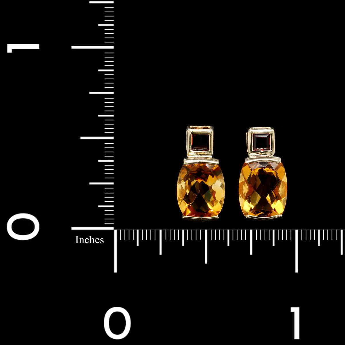 14K Yellow Gold Estate Citrine Earrings