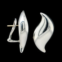 Tiffany & Co. Elsa Peretti Sterling Silver Estate Feather Earclips