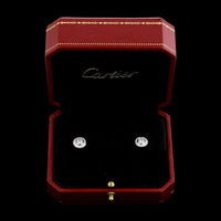 Cartier 18K White Gold Estate Diamond D'Amour Earrings