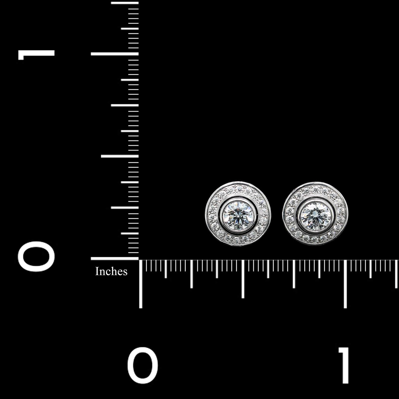 Cartier 18K White Gold Estate Diamond D'Amour Earrings