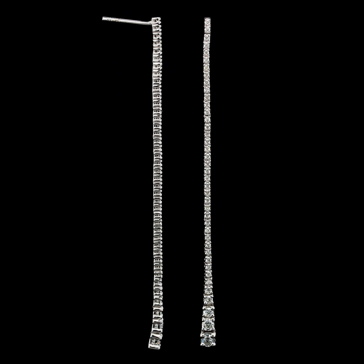 14K White Gold Estate Diamond Earrings