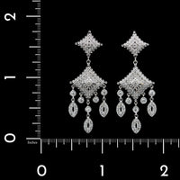18K White Gold Estate Diamond Earrings
