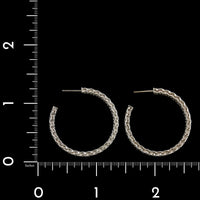 Tiffany & Co. Sterling Silver Estate Somerset Mesh Hoop Earrings