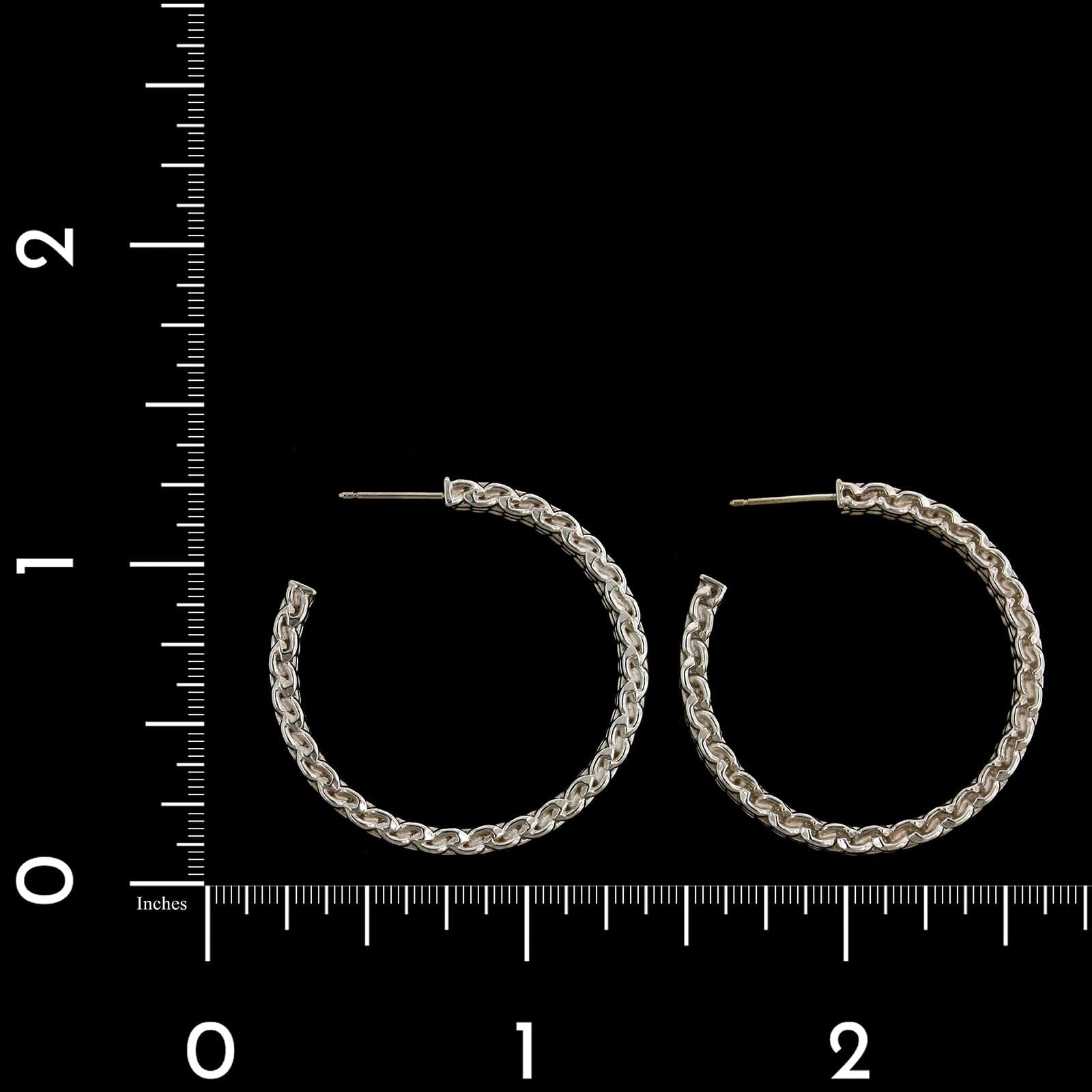 Tiffany & Co. Sterling Silver Estate Somerset Mesh Hoop Earrings