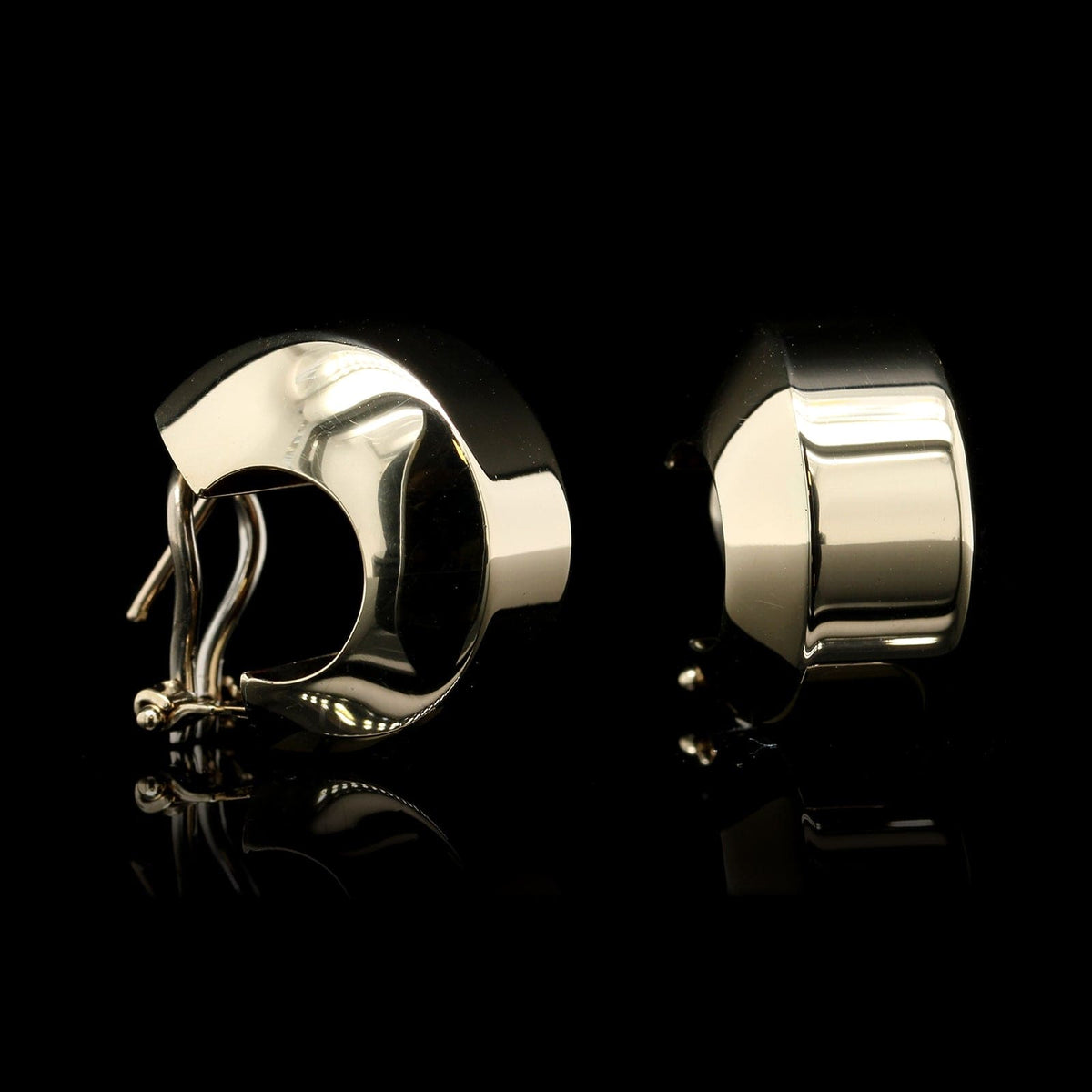 14K Yellow Gold Estate Hoop Earrings