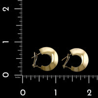 14K Yellow Gold Estate Hoop Earrings