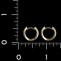 14K Yellow Gold Estate Diamond Hoops