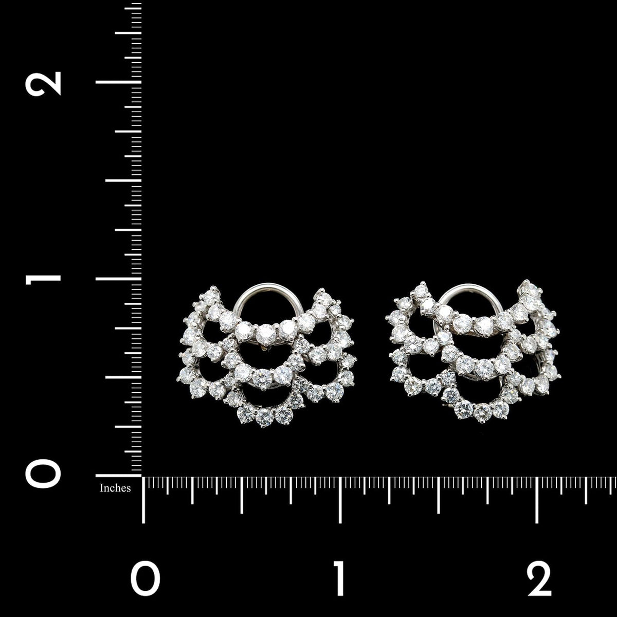 Angela Cummings Platinum Estate Diamond Earrings