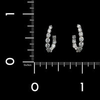 Gumuchian 18K White Gold Diamond Hoop Earrings