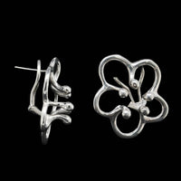 Angela Cummings Sterling Silver Estate Flower Earrings