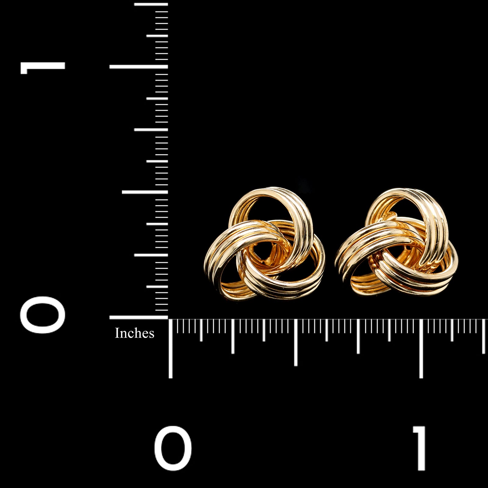 14K Yellow Gold Estate Knot Earrings