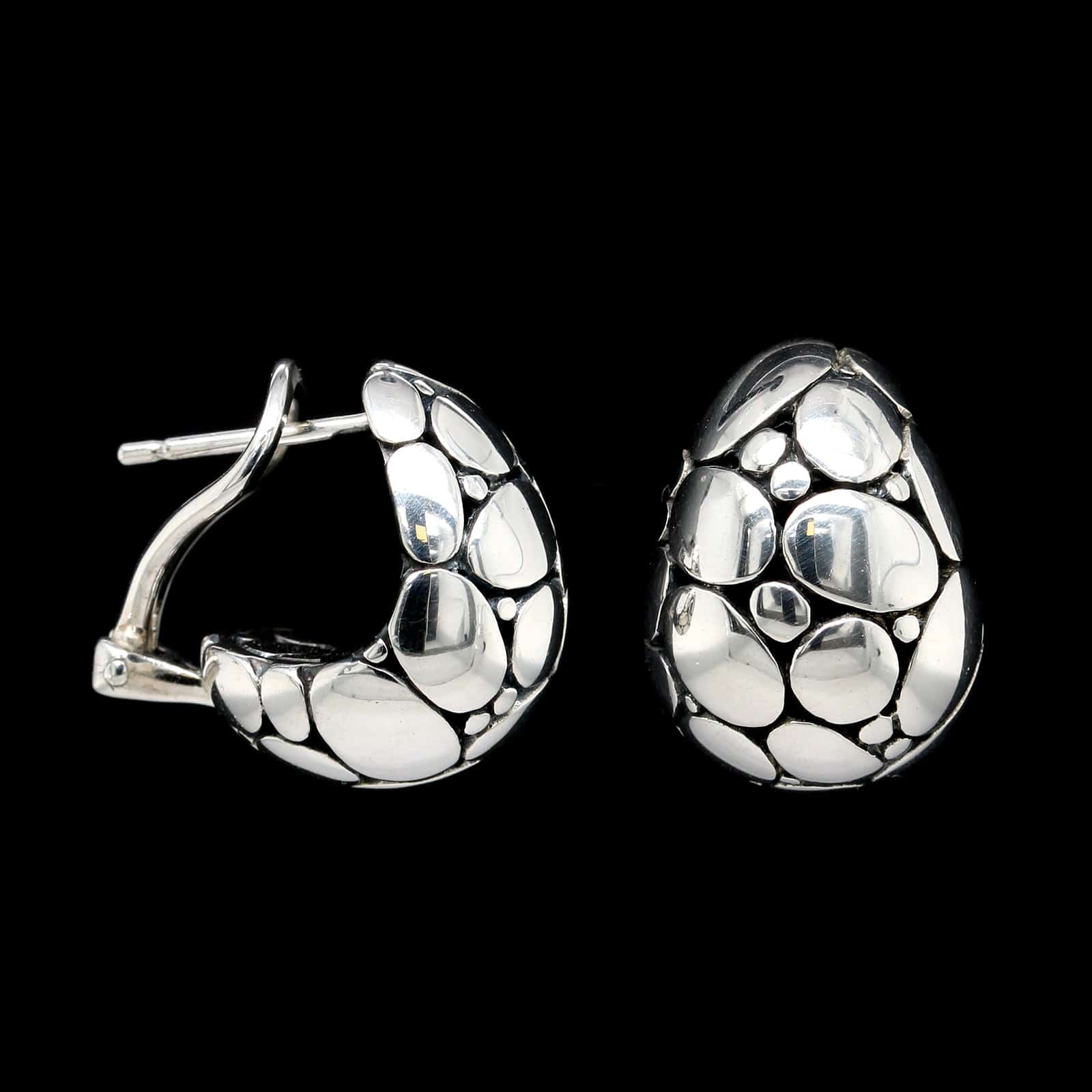John Hardy Sterling Silver Estate Kali Buddha Belly Earrings