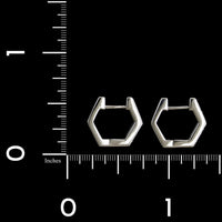 14K White Gold Estate Diamond Hoops